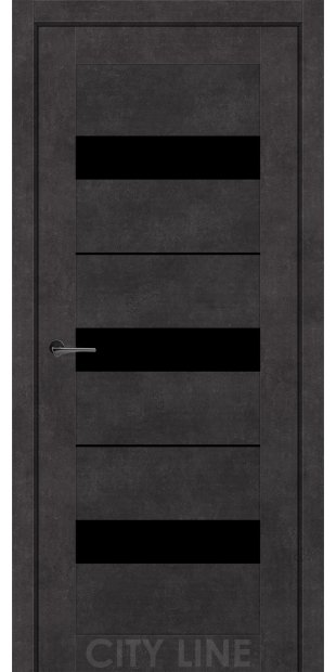 Межкомнатные двери CityLine Express SORANA korfad-express-sorana-oniks-sirii-cityline-express-s-cernym-steklom